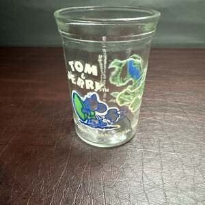 Vintage Welch's Jelly Jar Tom and Jerry Football Juice Jam Glass 4” Inch